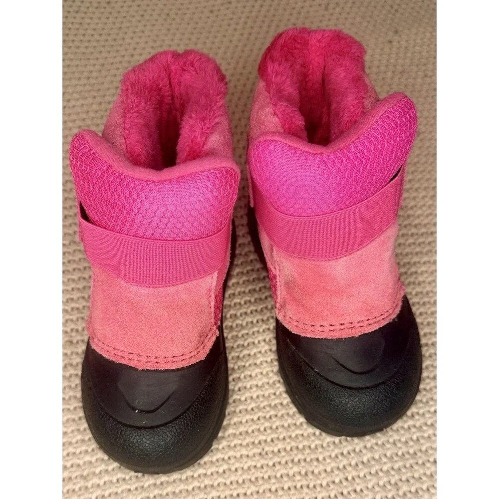 The North Face Toddler Alpenglow II Insulated Snow Boots Pink/Black Sz 8 EUC!!